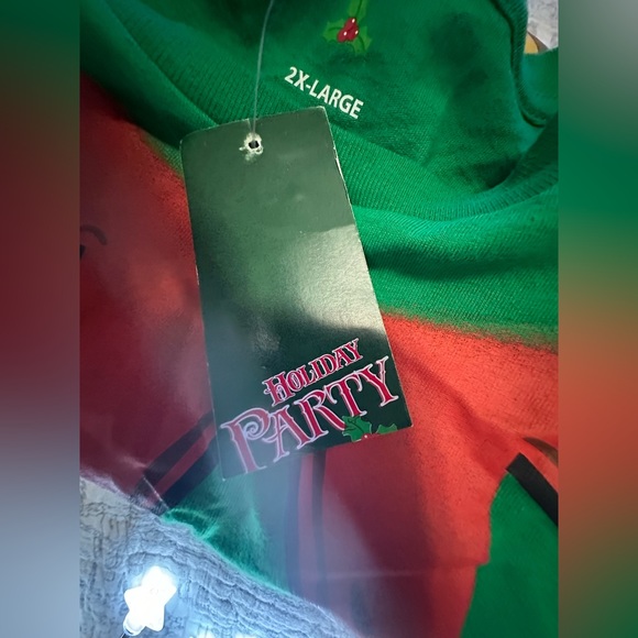 Mens Green Christmas Elf Costume Tee Short Sleeve T-Shirt 2xl - Picture 9 of 10